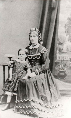 Mary Ann Hicks (nee Downing) (1826-1896) with Charles Hicks (1867-1929)